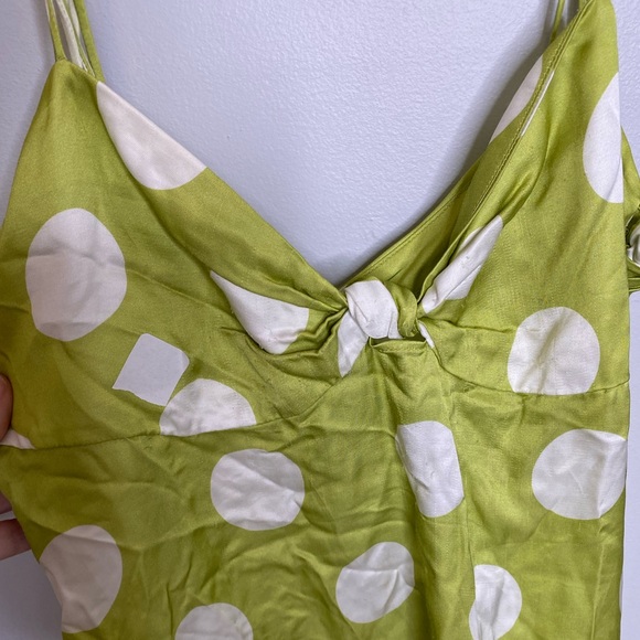 For Love and Lemons Green and White Polkadot Adira Mini Dress Size Large - Picture 11 of 16